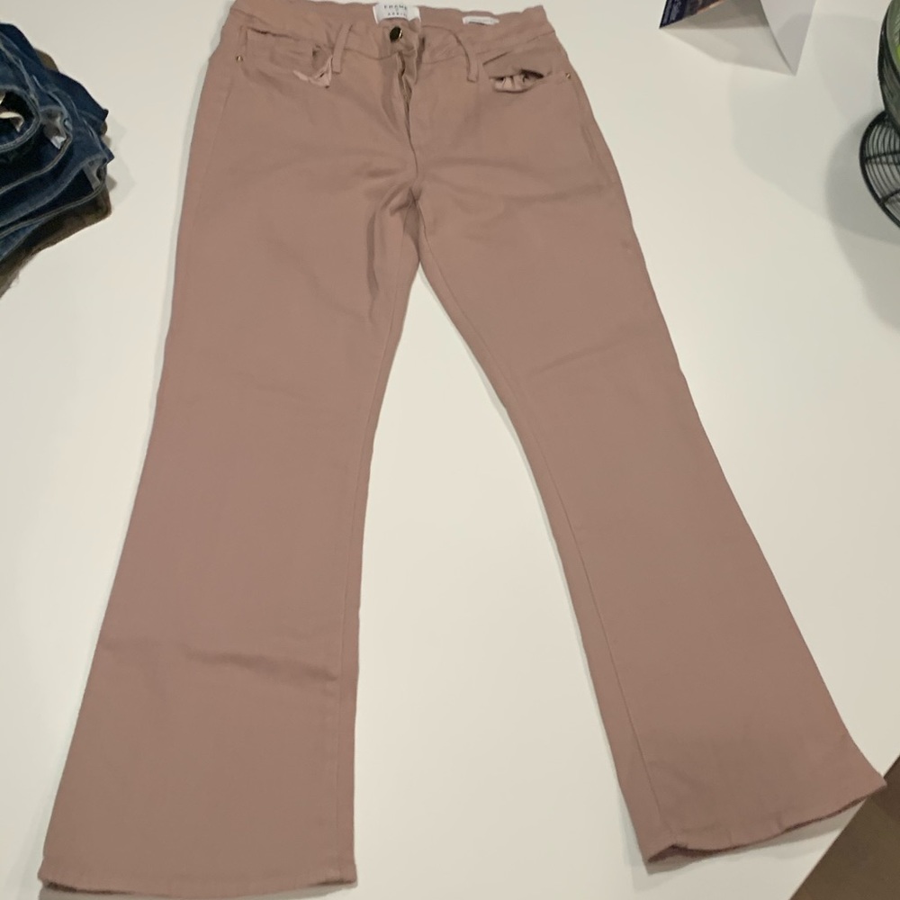 Frame le crop mini boot dusty rose never worn